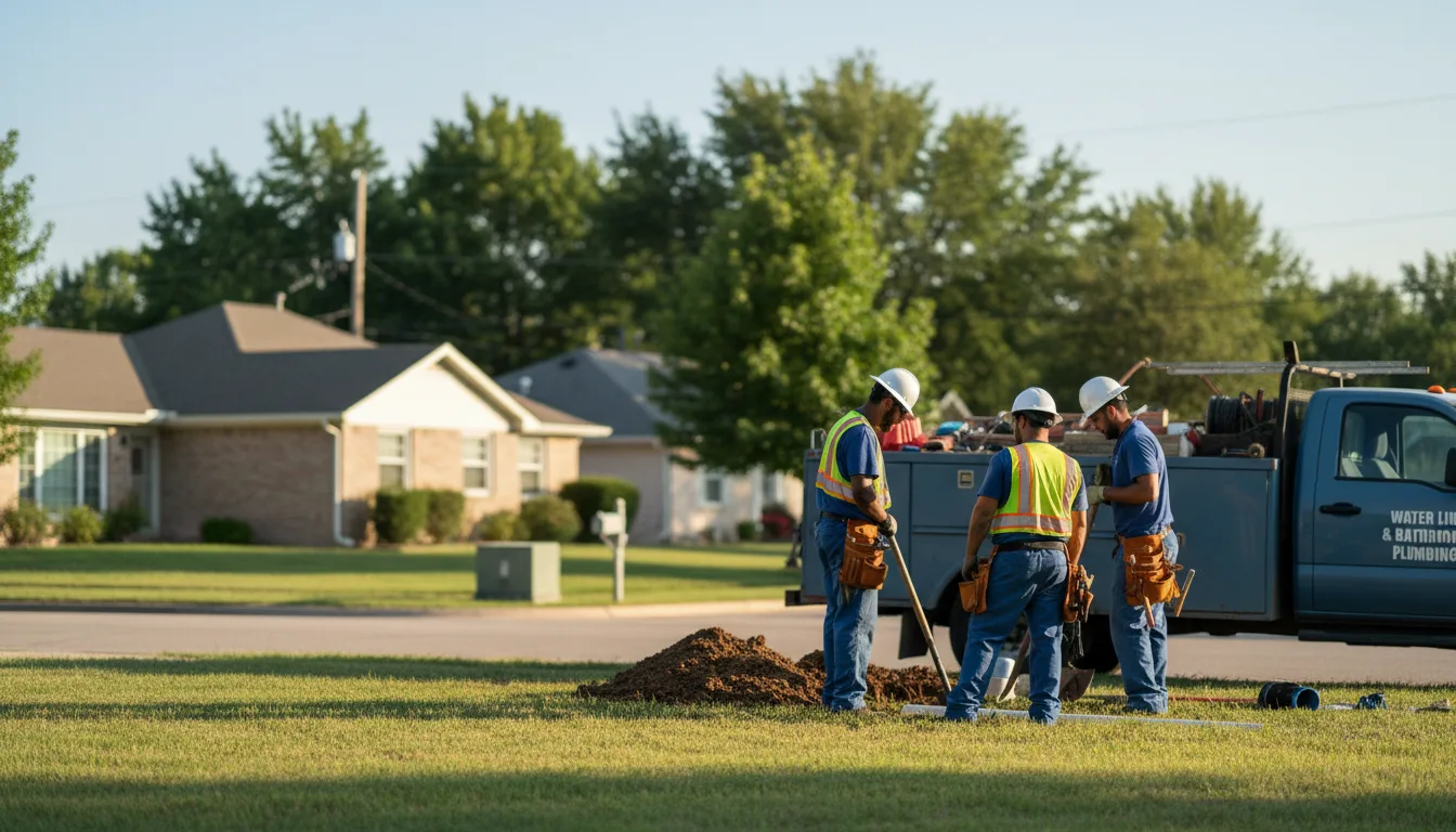 Residential water line and bathroom plumbing service in Harlan, IN
